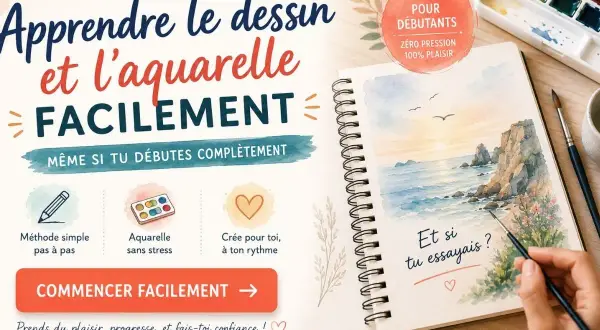 Apprendre le dessin et l'aquarelle facilement, même pour un débutant. Une invitation à créer sans stress, avec plaisir et confiance.