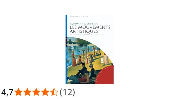 Couverture du livre "Comment identifier... Les mouvements artistiques" de Giorgina Bertolino, une oeuvre d'art contemporaine illustrant une scène de parc.